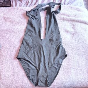 American Eagle Sage Green One-Piece Swimsuit